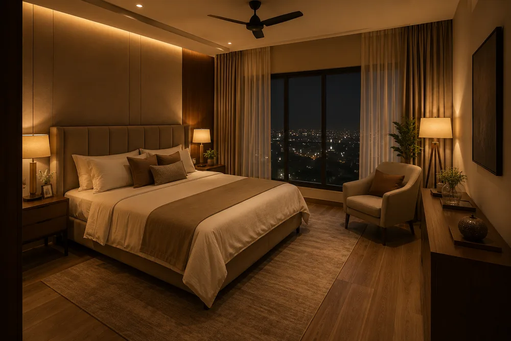 3 BHK residence master bedroom — Fusion 4 Oyster, Attur Layout, Yelahanka, Bangalore